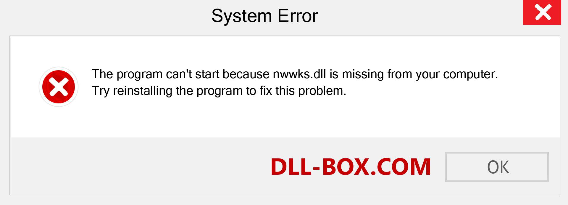  nwwks.dll file is missing?. Download for Windows 7, 8, 10 - Fix  nwwks dll Missing Error on Windows, photos, images